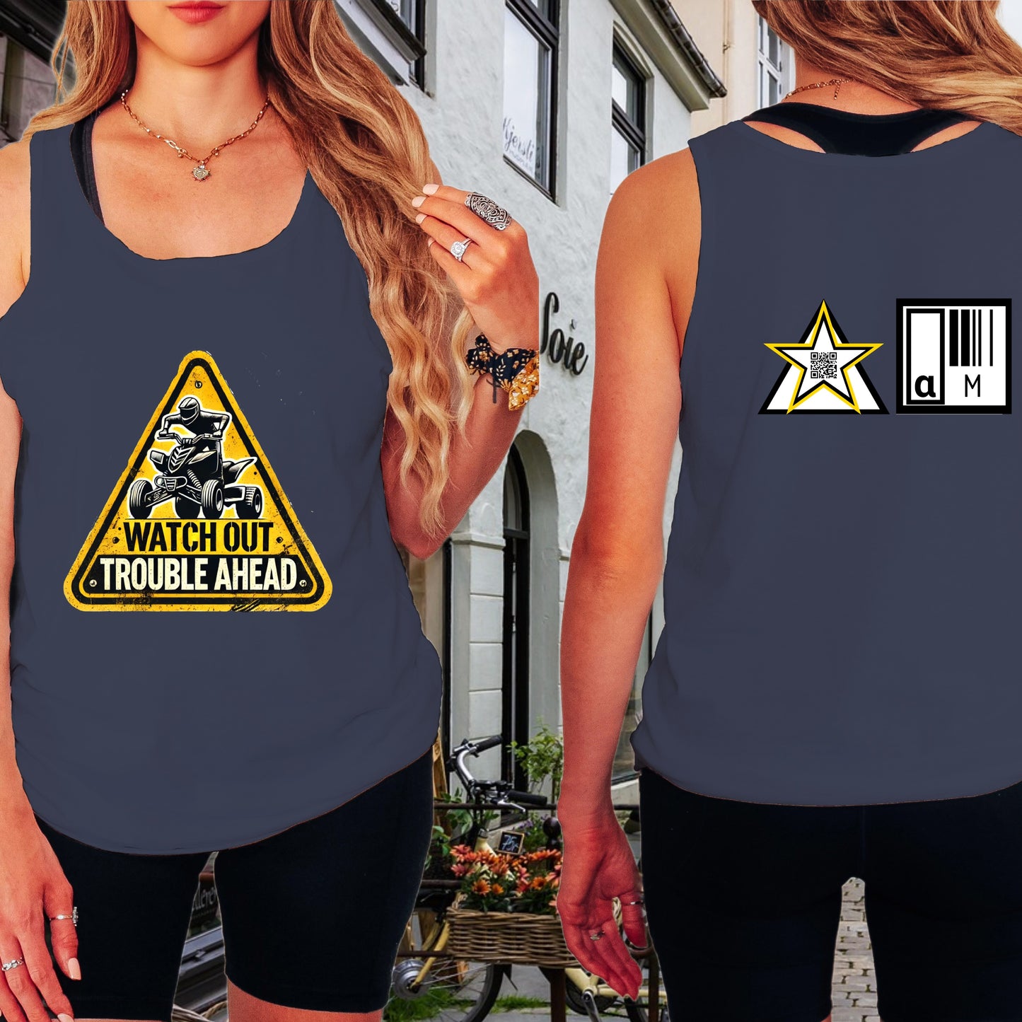 Watch Out Trouble Ahead Printed Women's Tank product type