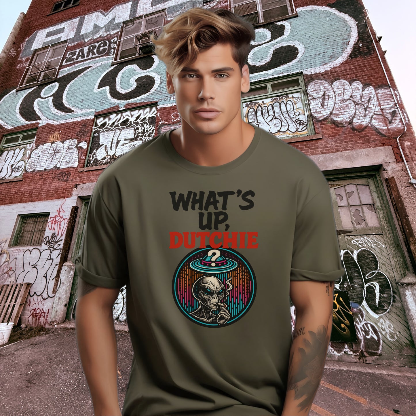 What's Up Dutchie Alien Graphic T-shirt product type