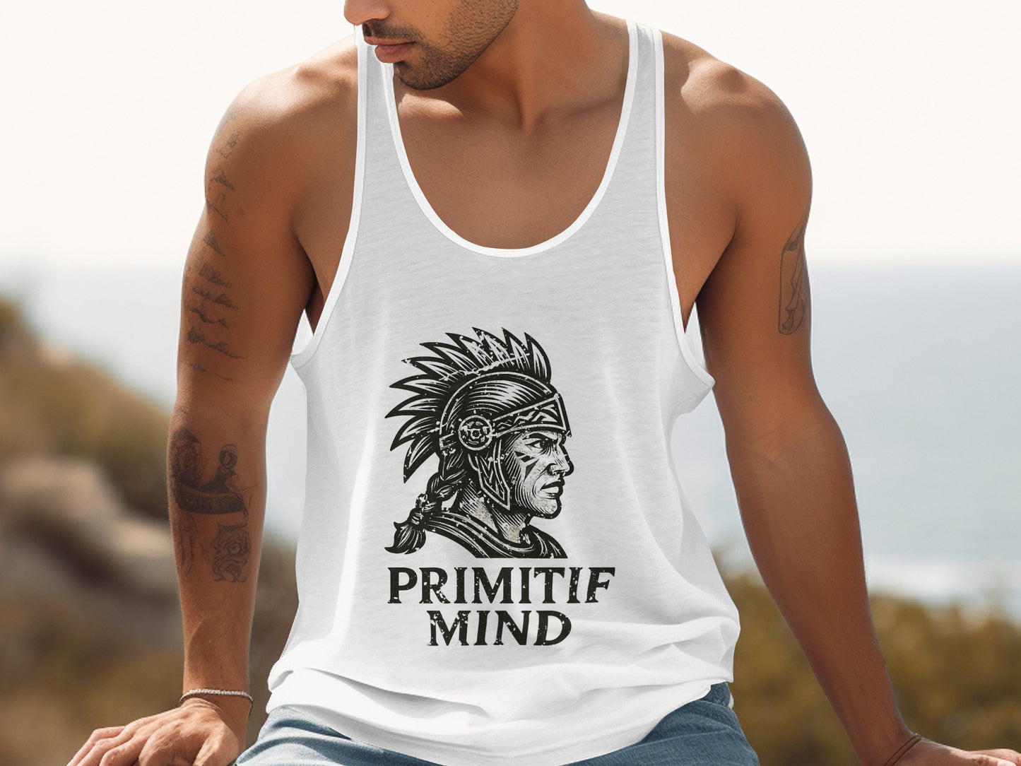 Primitif Mind Graphic Tank Top for Men Relaxed Fit product type