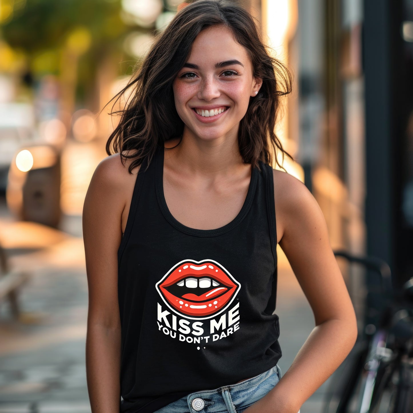 Kiss Me You Don't Dare Tank Top product
