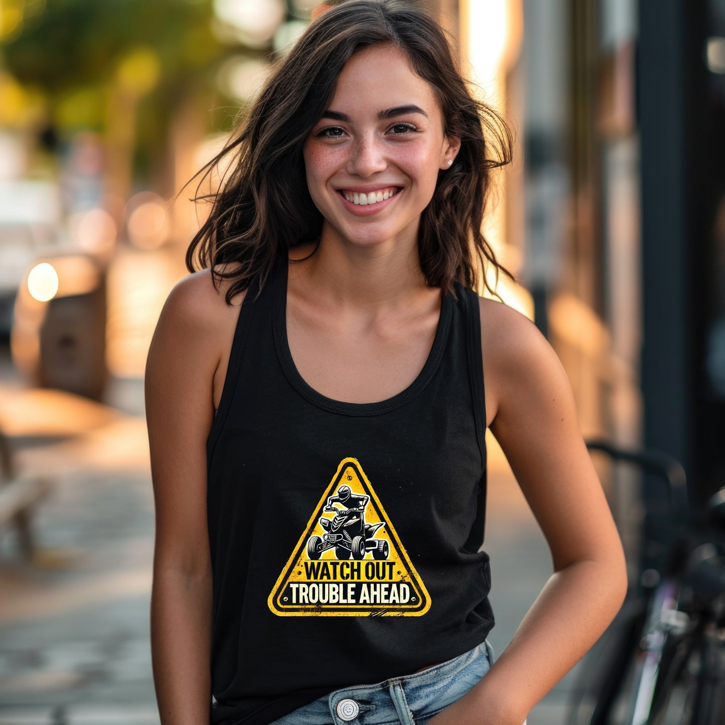 Watch Out Trouble Ahead Graphic Tank product