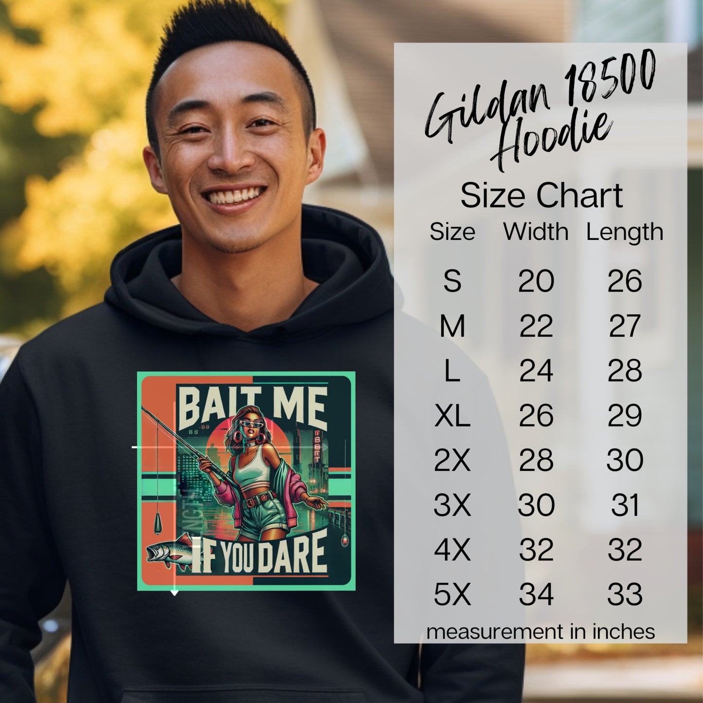 Bait Me If You Dare Gildan 18500 Hoodie product
