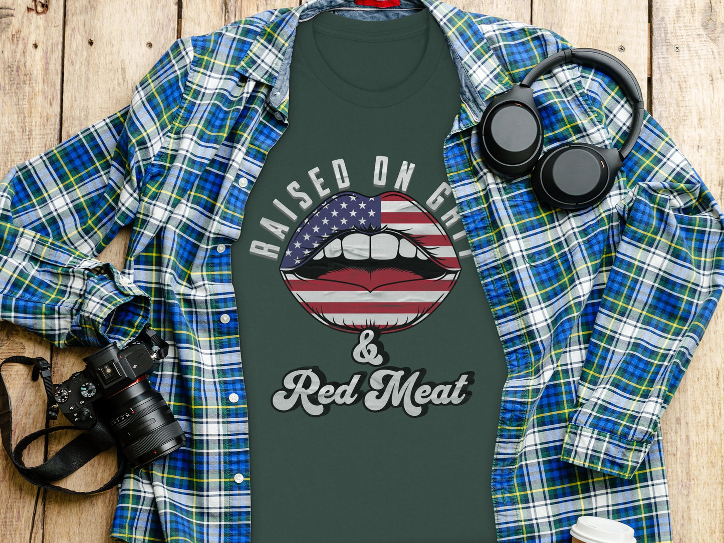 Raised On Grill & Red Meat Graphic T-Shirt product type