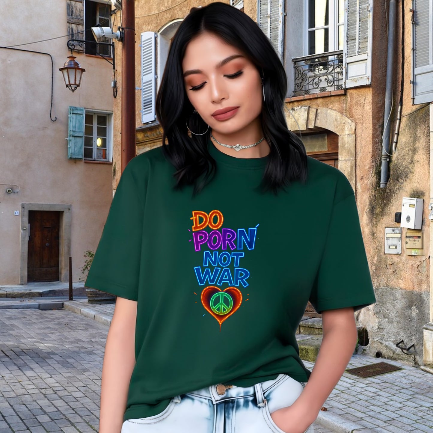 Do Porn Not War Vibrant Statement T-shirt product type