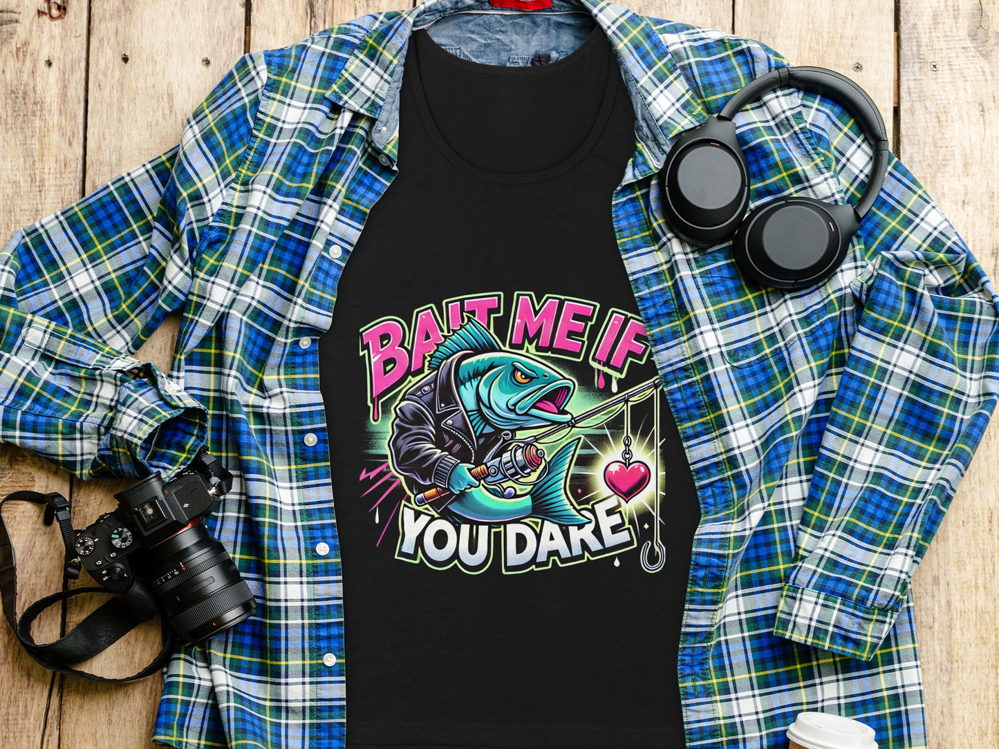 Bait Me If You Dare Fishing Themed Humorous Shirt product