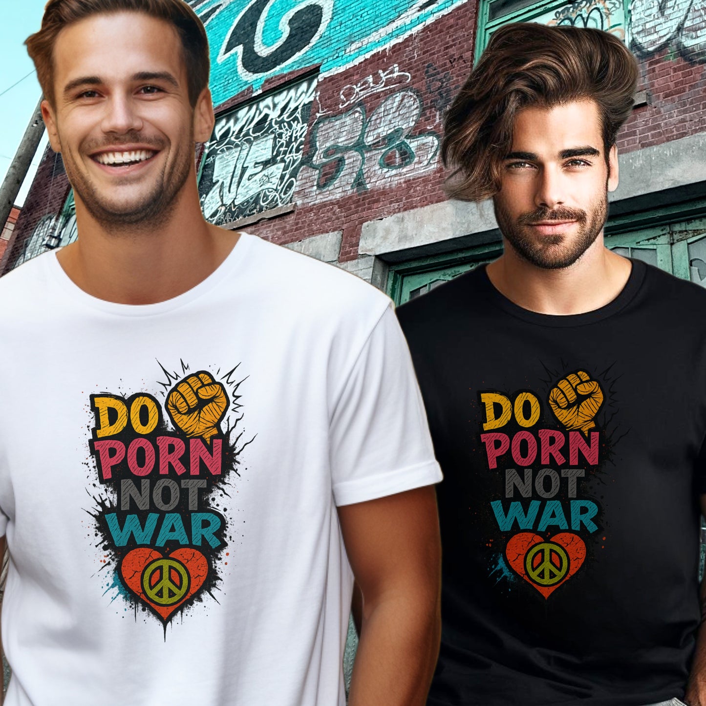 Do Porn Not War Graphic T-shirt product