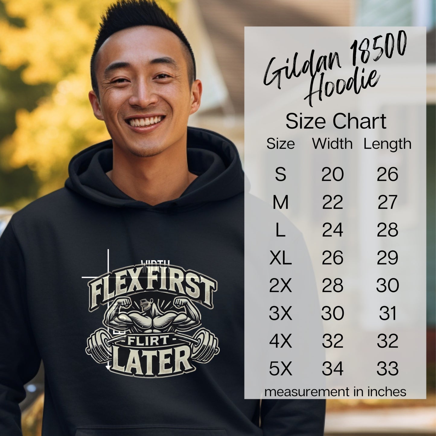 Hustle Flex First Flirt Later Gildan 18500 Hoodie product