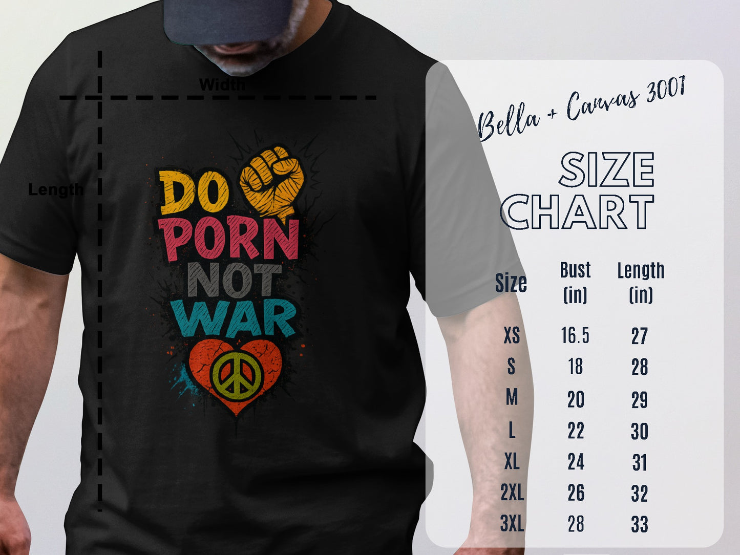 Do Porn Not War Graphic T-shirt product type