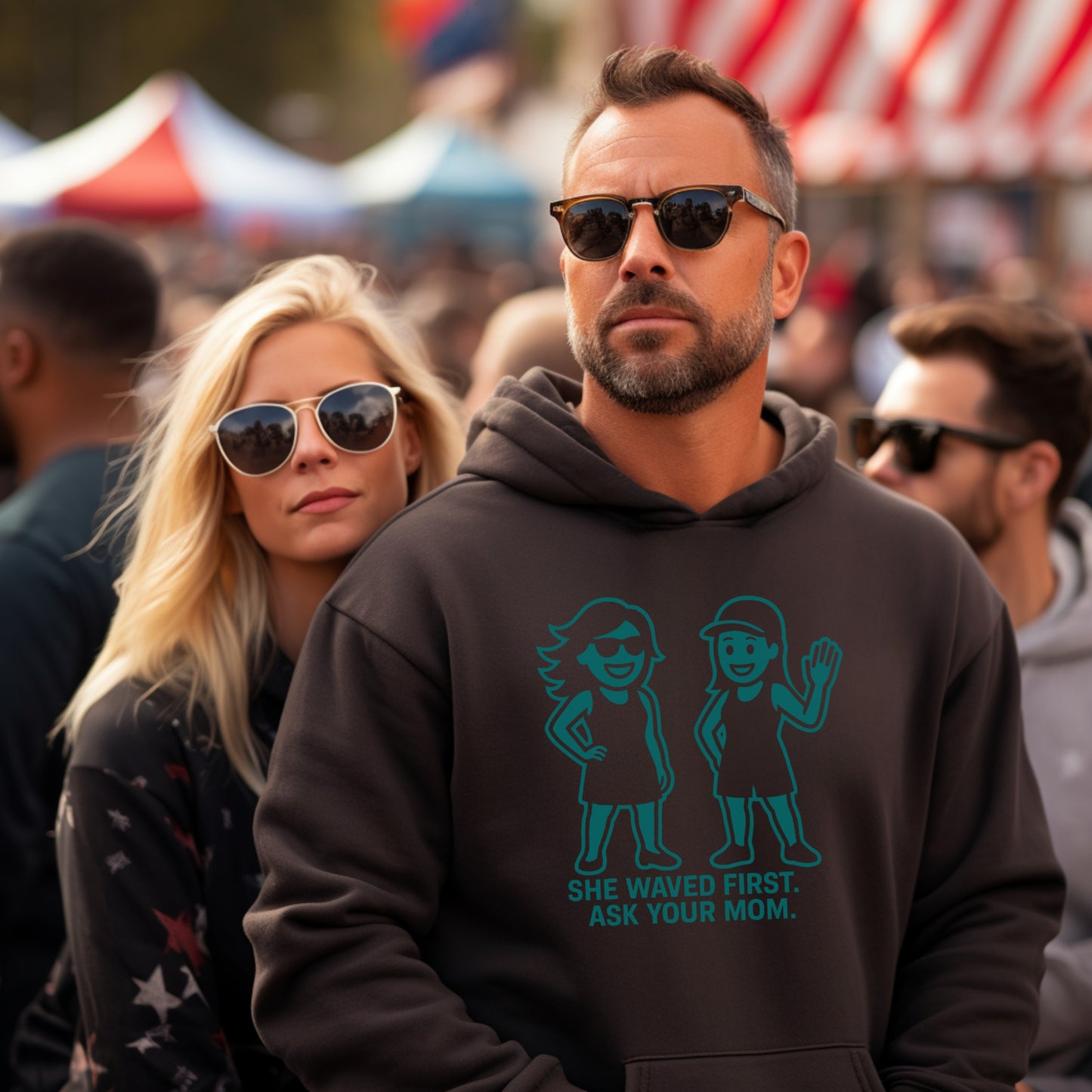 She Waved First Ask Your Mom Hoodie product