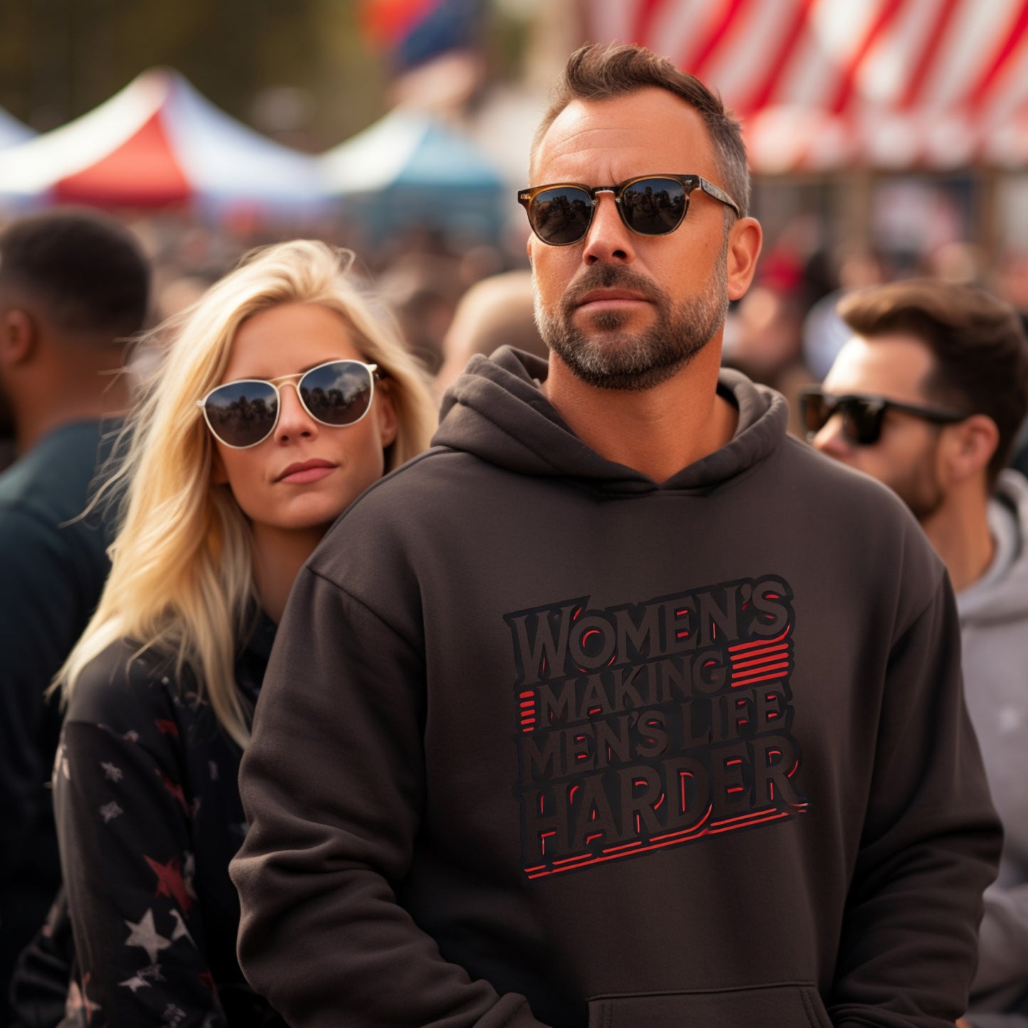 Women's Making Men's Life Harder Hooded Sweatshirt product type
