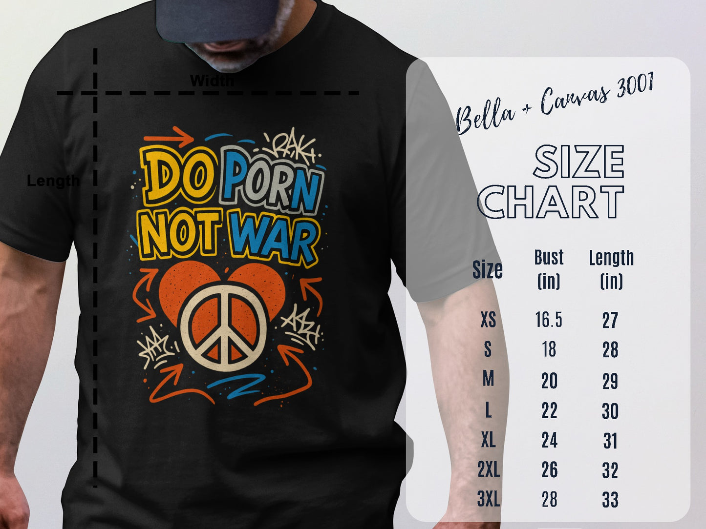 Do Porn Not War Peace Symbol Graphic Tee product