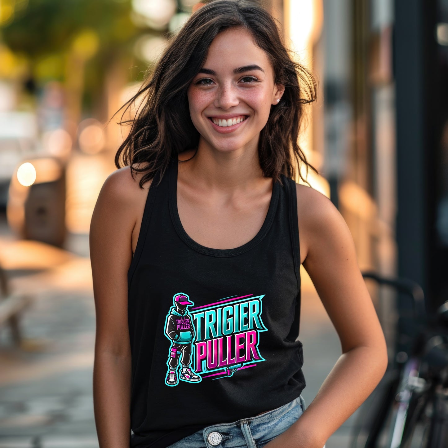 Trigger Puller Graphic Printed Tank Top product