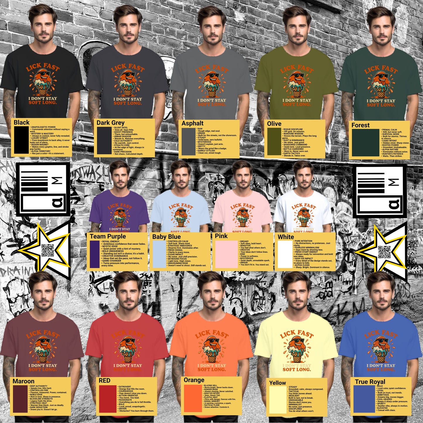 Quick Joker Graphic Tee with Multiple Color Options