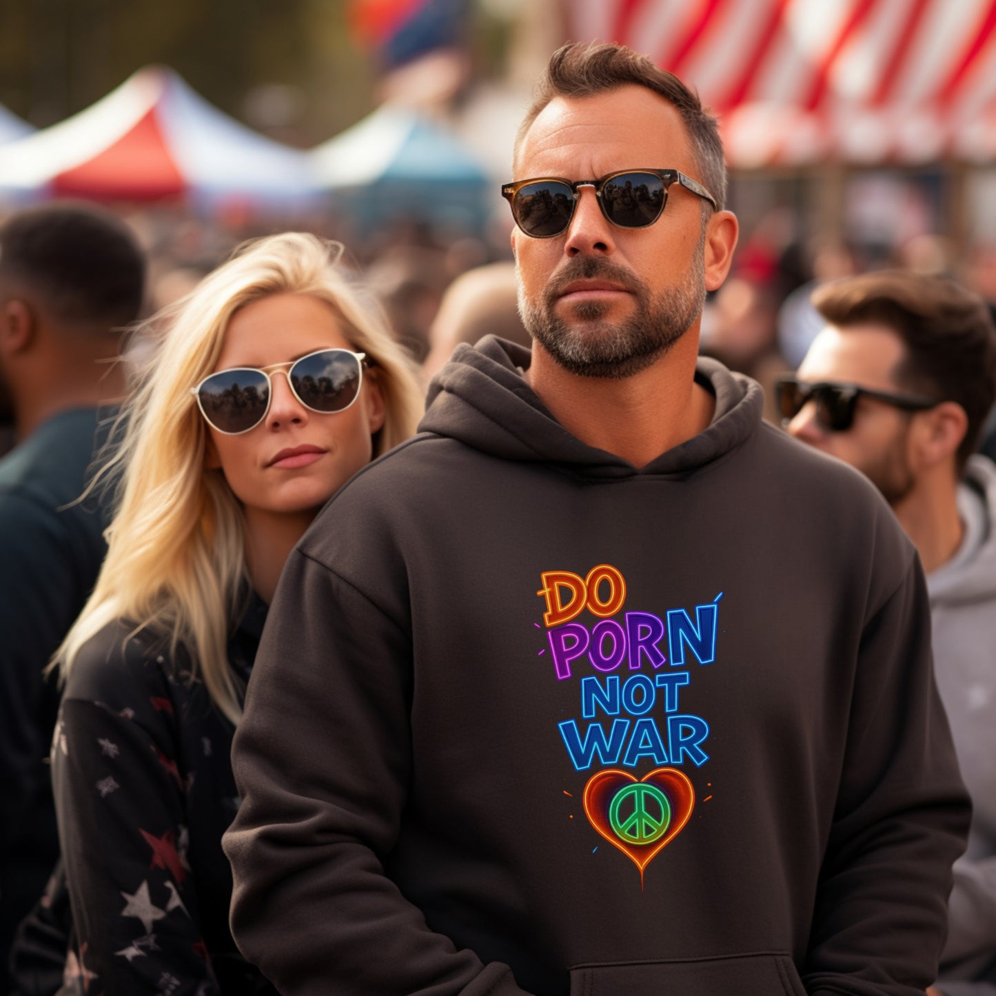 Do Porn Not War Graphic Hoodie product
