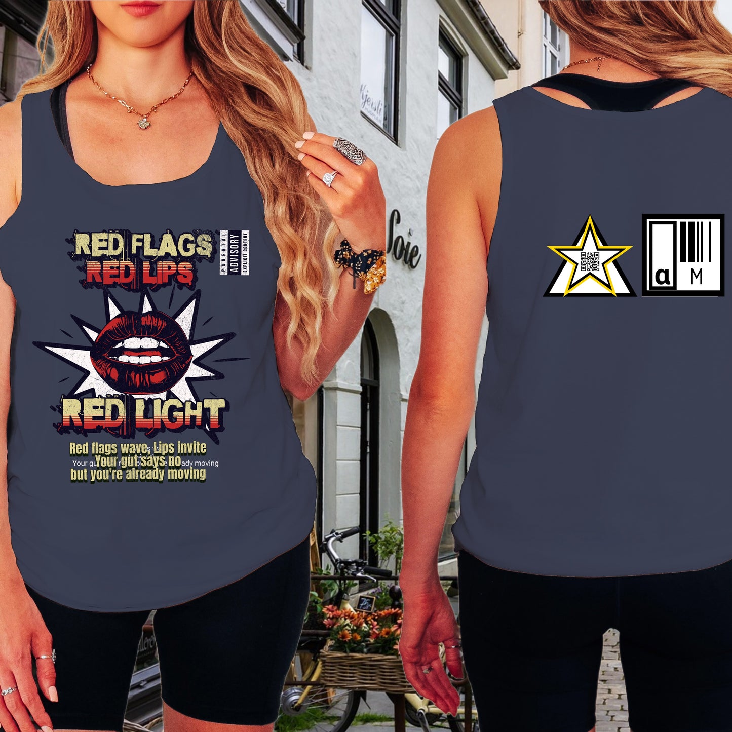 Red Flags Red Lips Red Light Graphic Tank product type