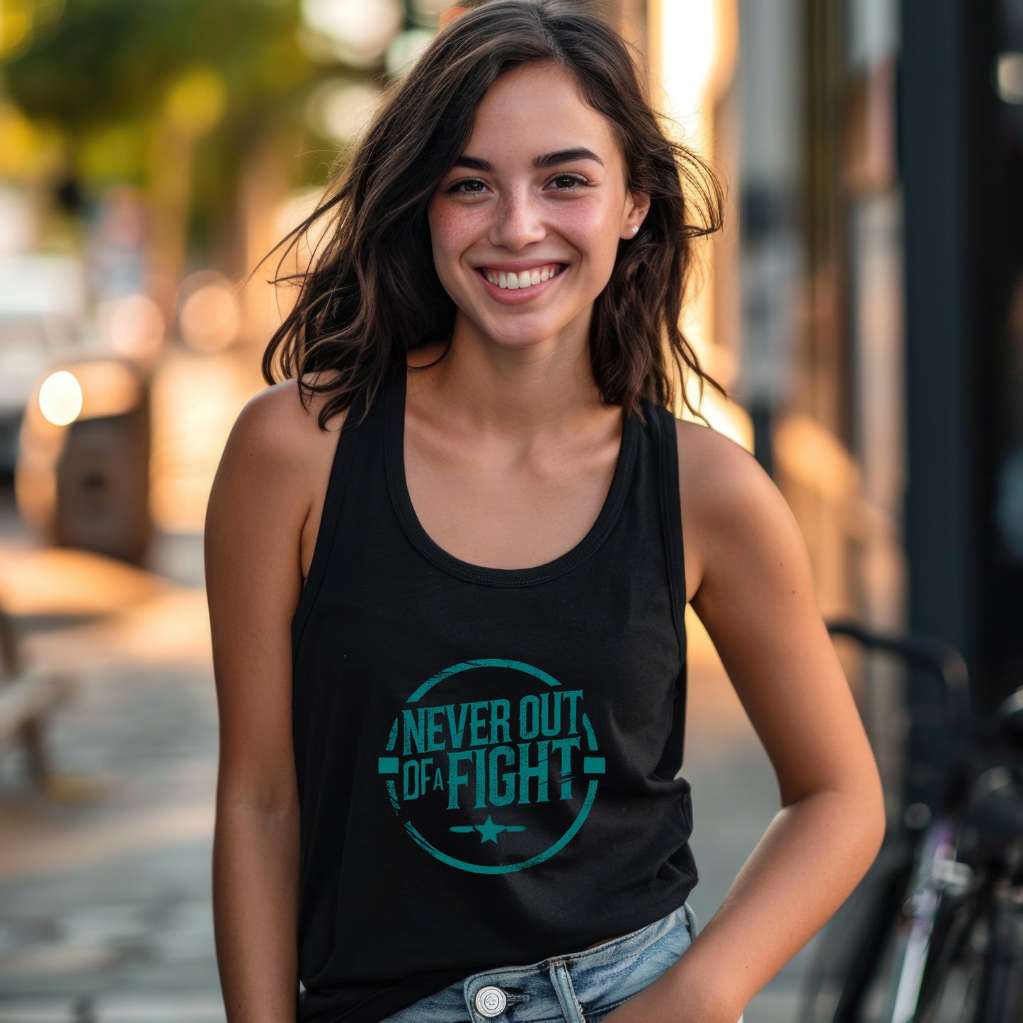 Never Out of a Fight Graphic Tank Top product type