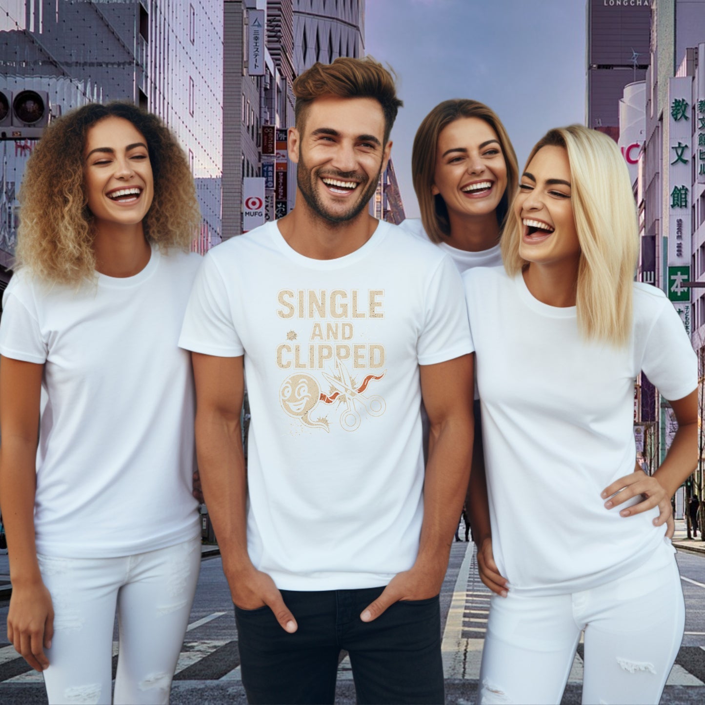 Single And Clipped Graphic Tee Shirt product type