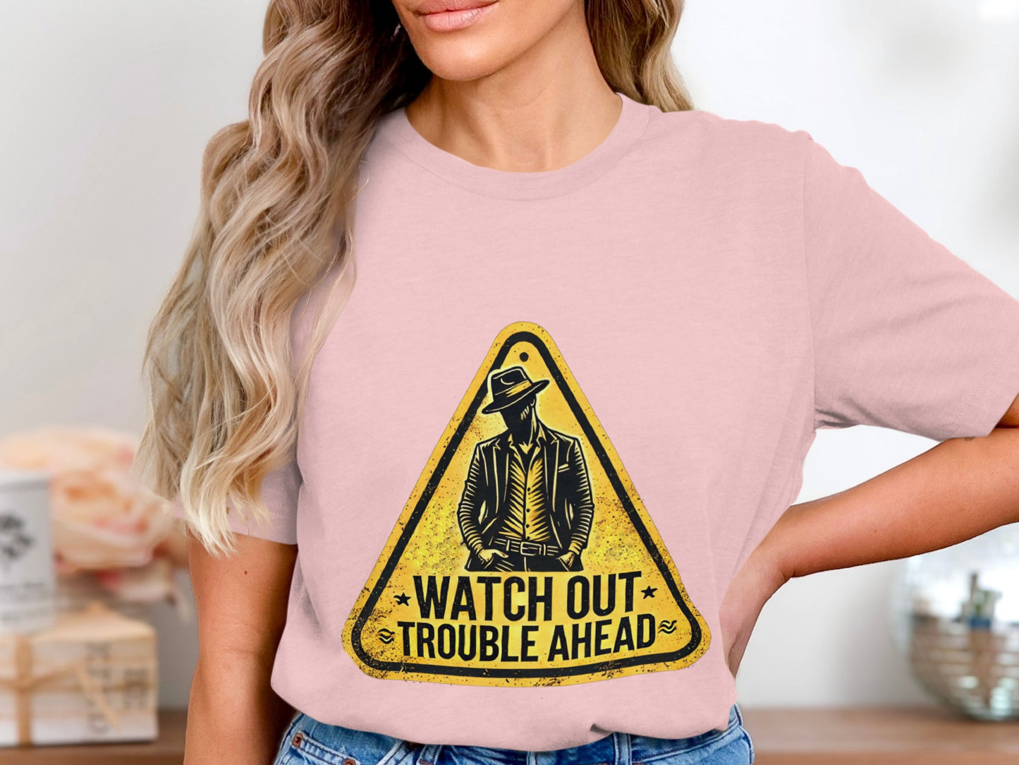 Watch Out Trouble Ahead Graphic Tee product