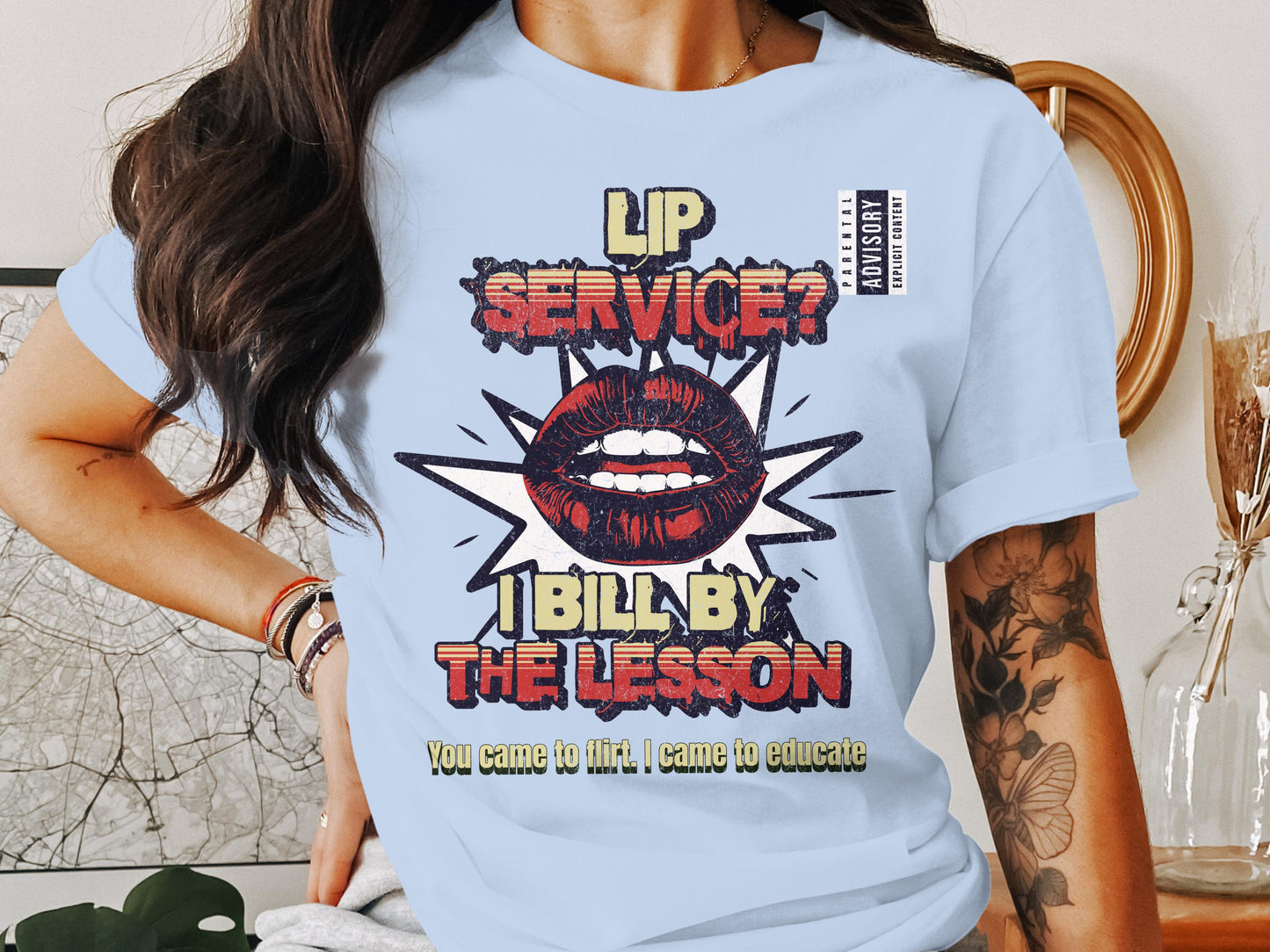 Lip Service Quote Graphic Print T-Shirt product