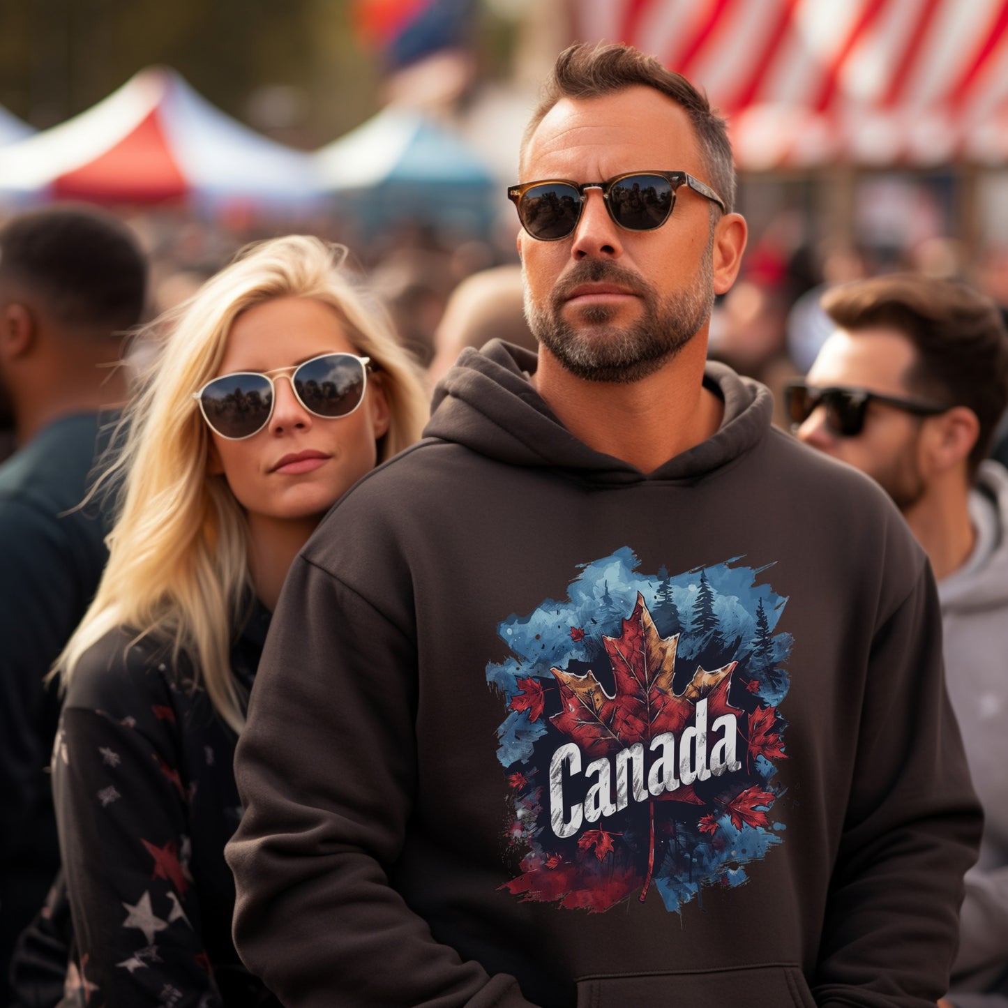 Canada Maple Leaf Design Hoodie Apparel Product