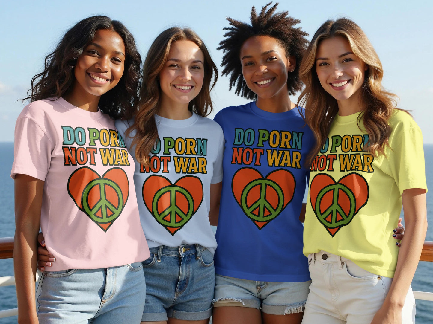 Do Porn Not War Heart Peace Sign Graphic product type