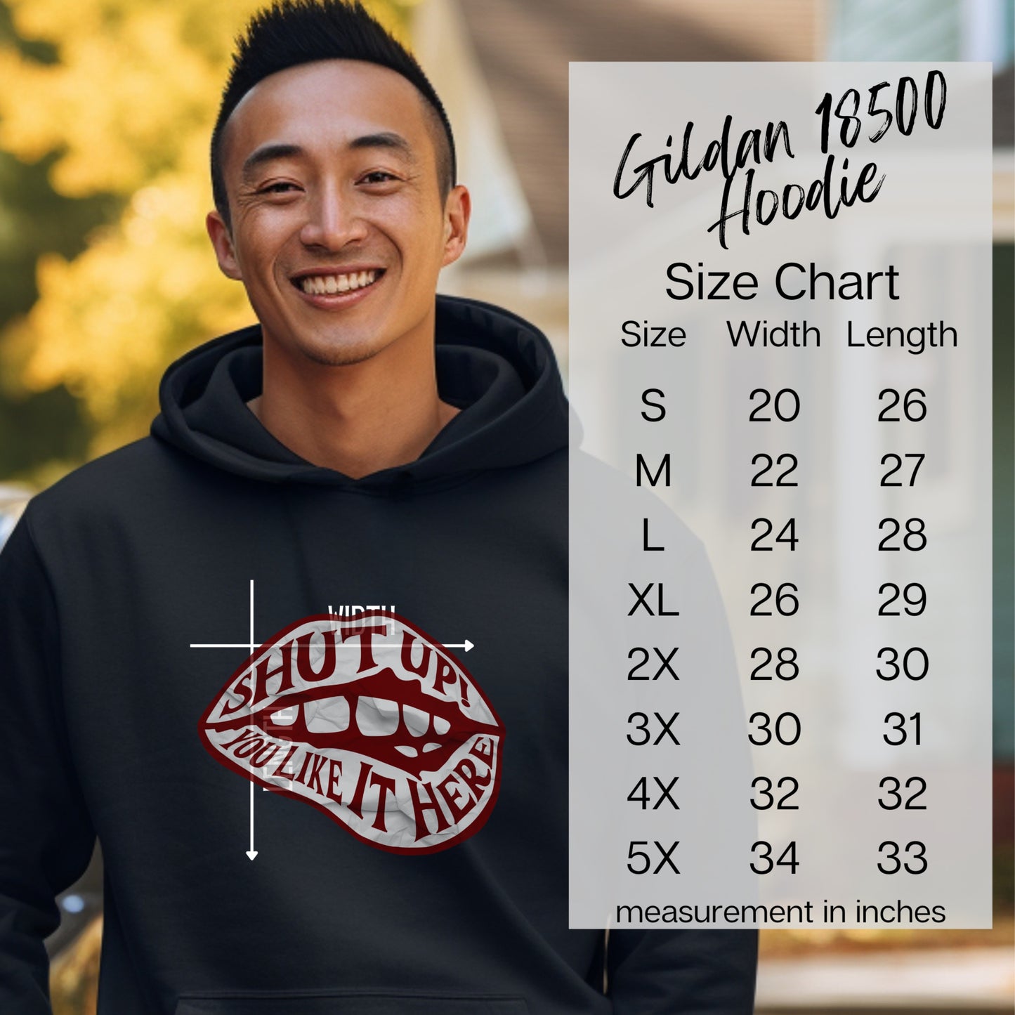 Shut Up You Like It Here Gildan 18500 Hoodie product type