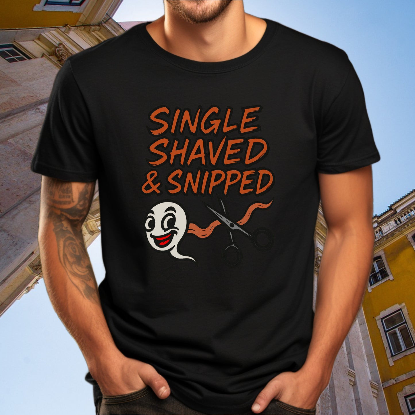 Single Shaved Snipped Graphic T-Shirt product type