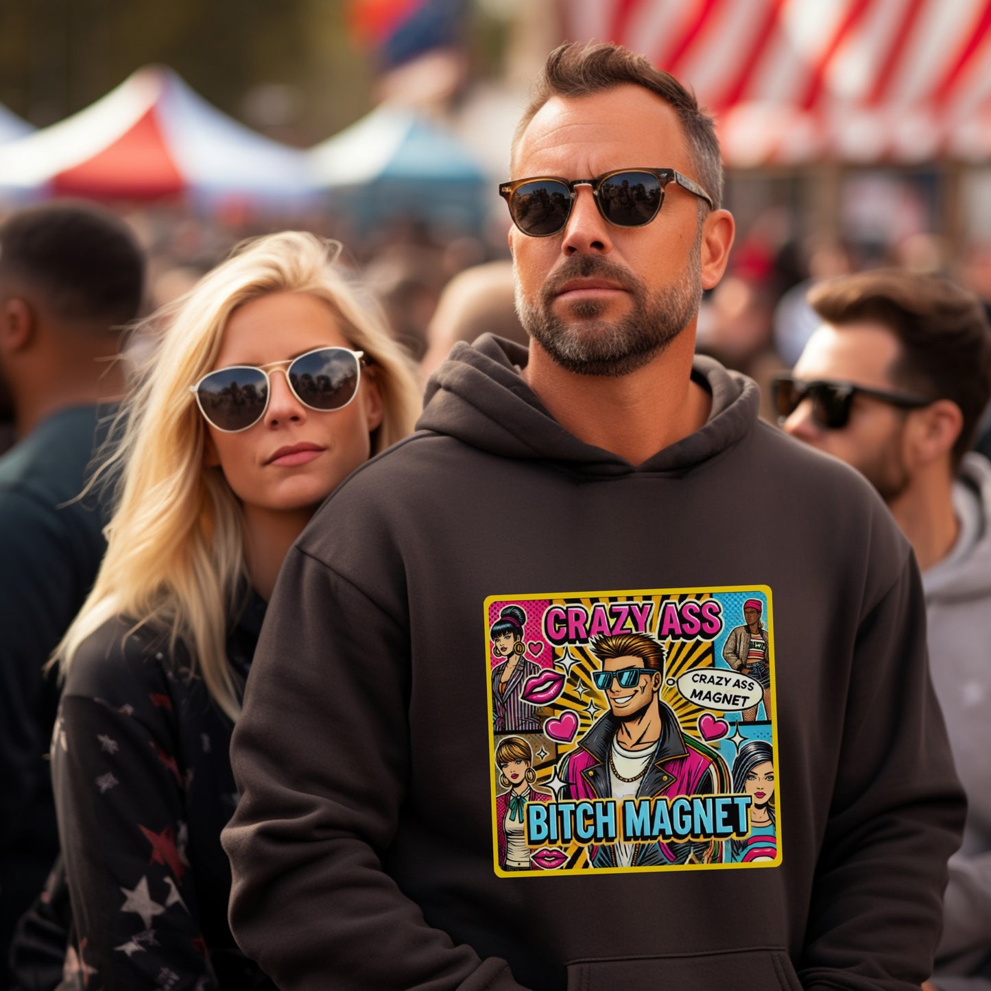 Crazy Ass Bitch Magnet Graphic Hoodie product