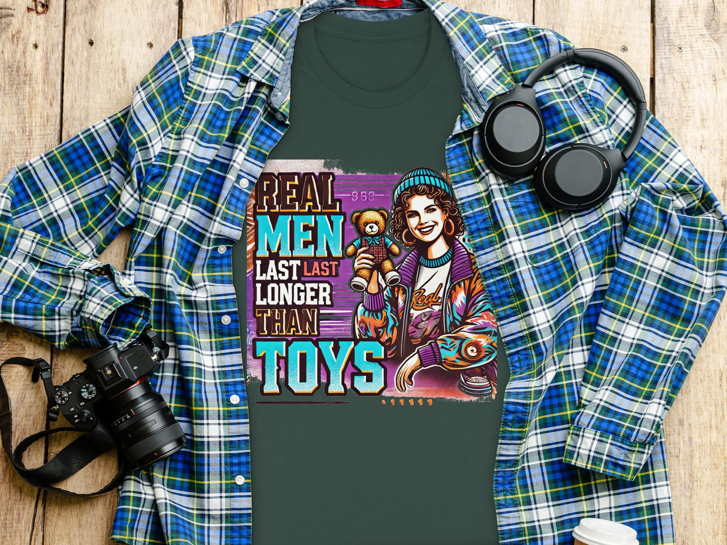 Real Men Last Longer Than Toys T-shirt product type