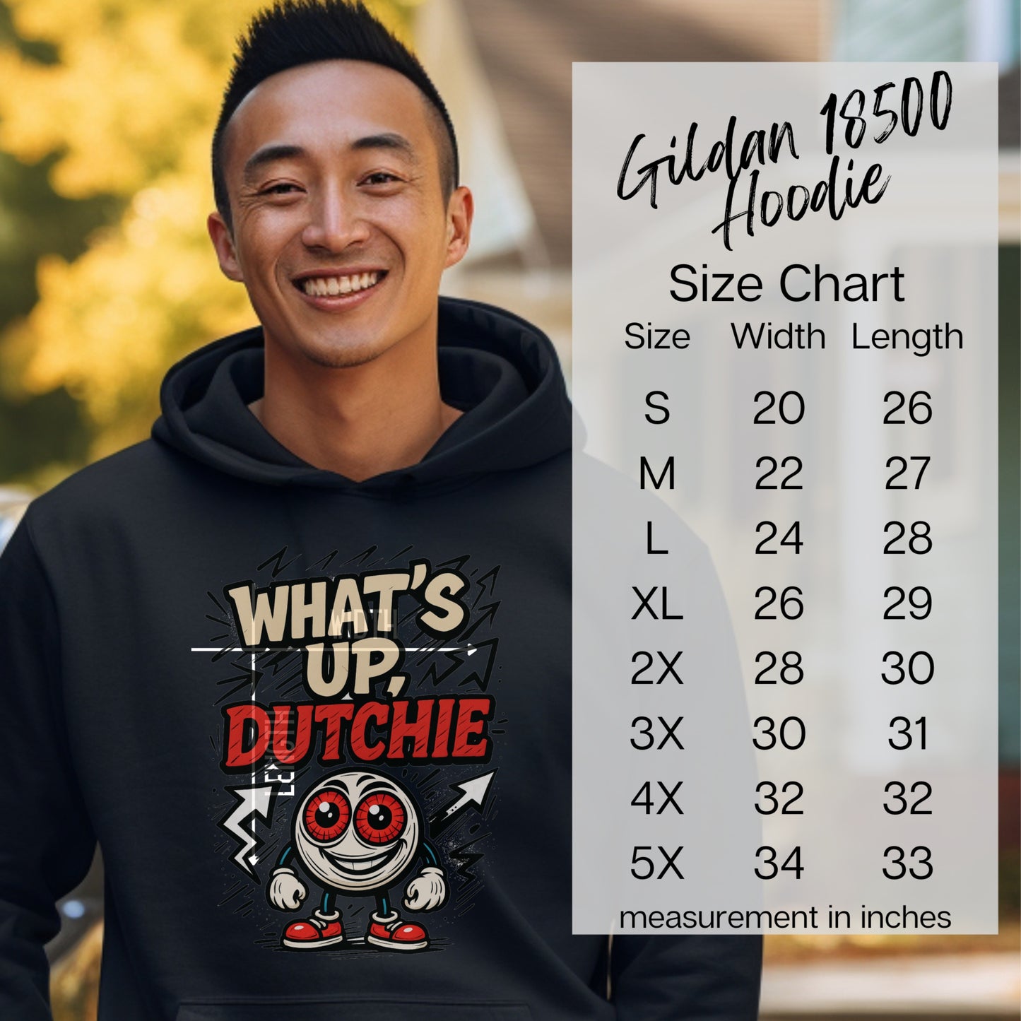 What's Up Dutchie Gildan 18500 Hoodie product type