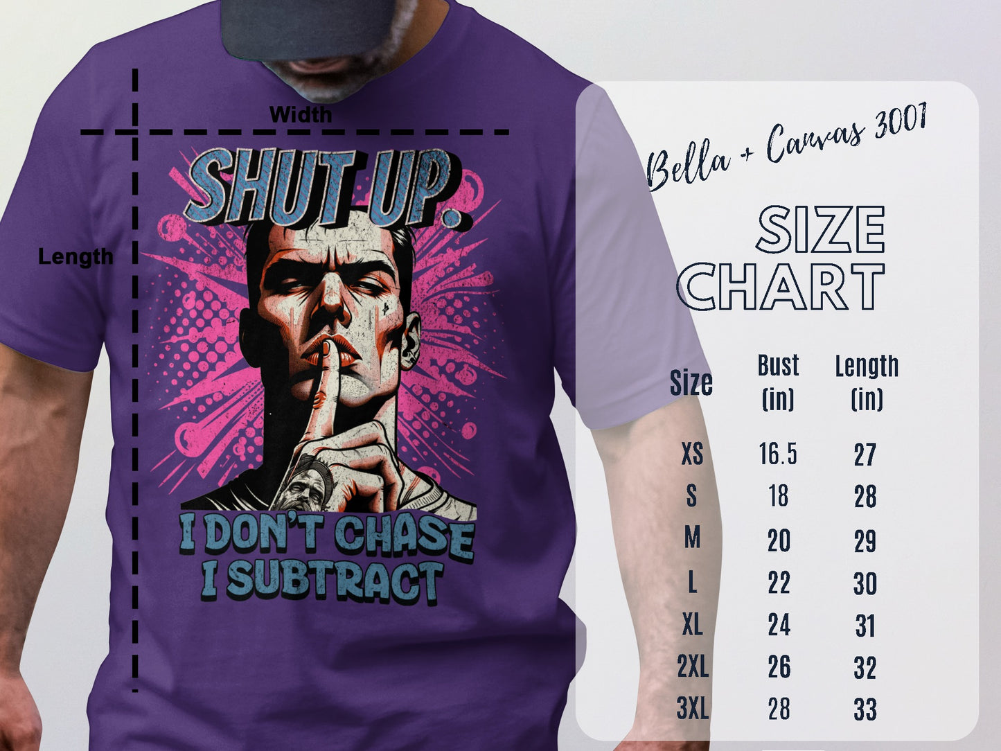 Shut Up I Don't Chase I Subtract Graphic Tee product