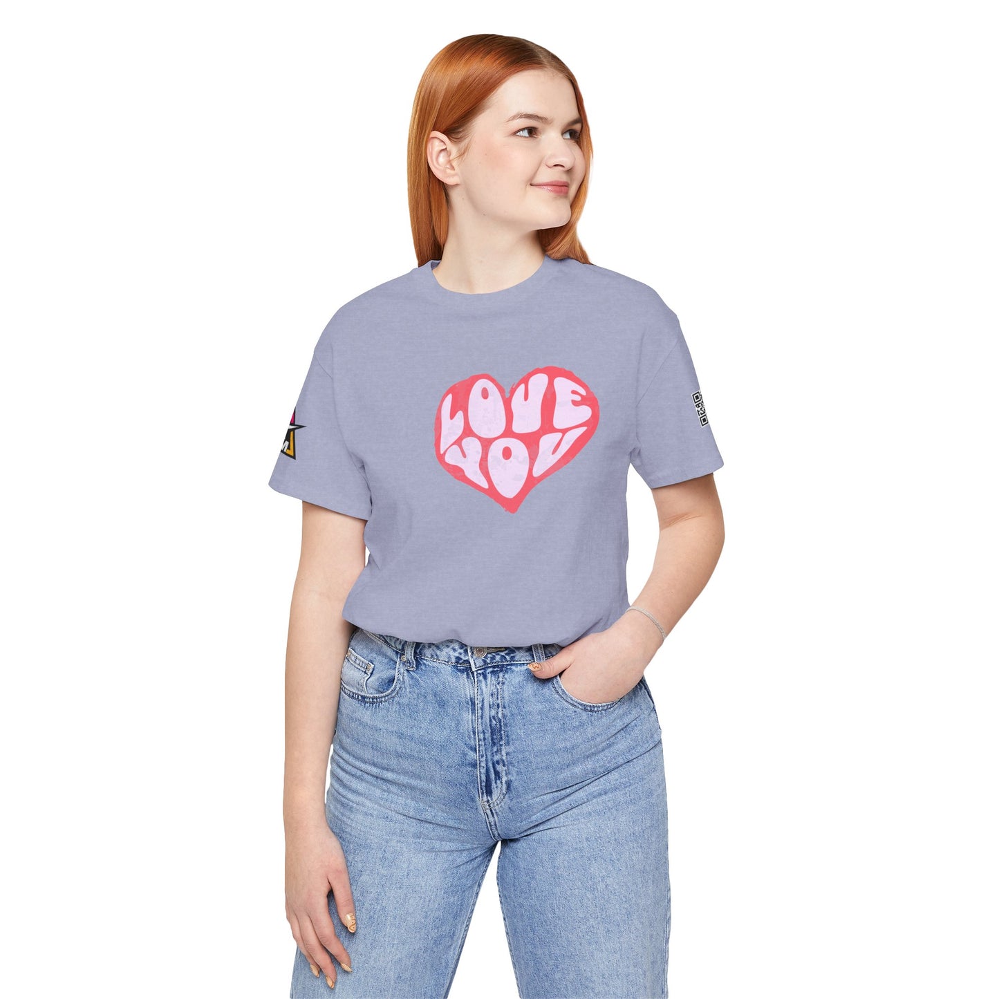 Love You Graphic T-Shirt | Heart Graphic Tee | Cute Retro Streetwear Shirt