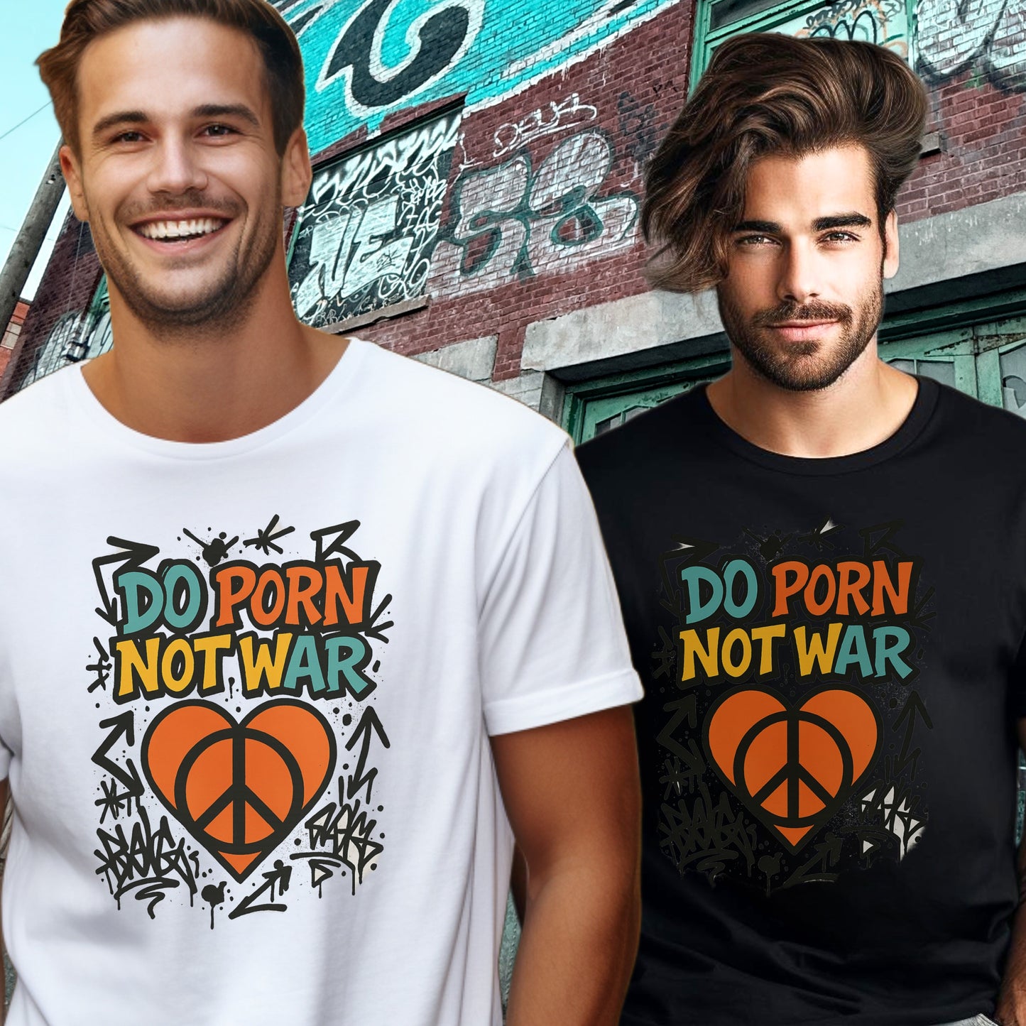 Do Porn Not War Graphic Printed Fashionable T-Shirt product