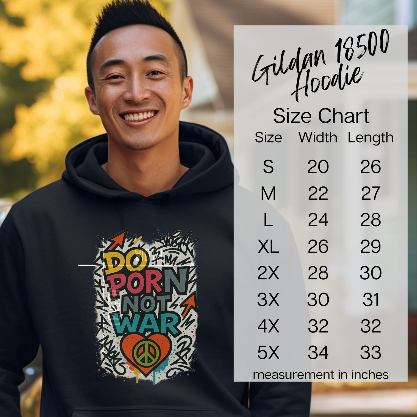 Do Porn Not War Graphic Design Hoodie product