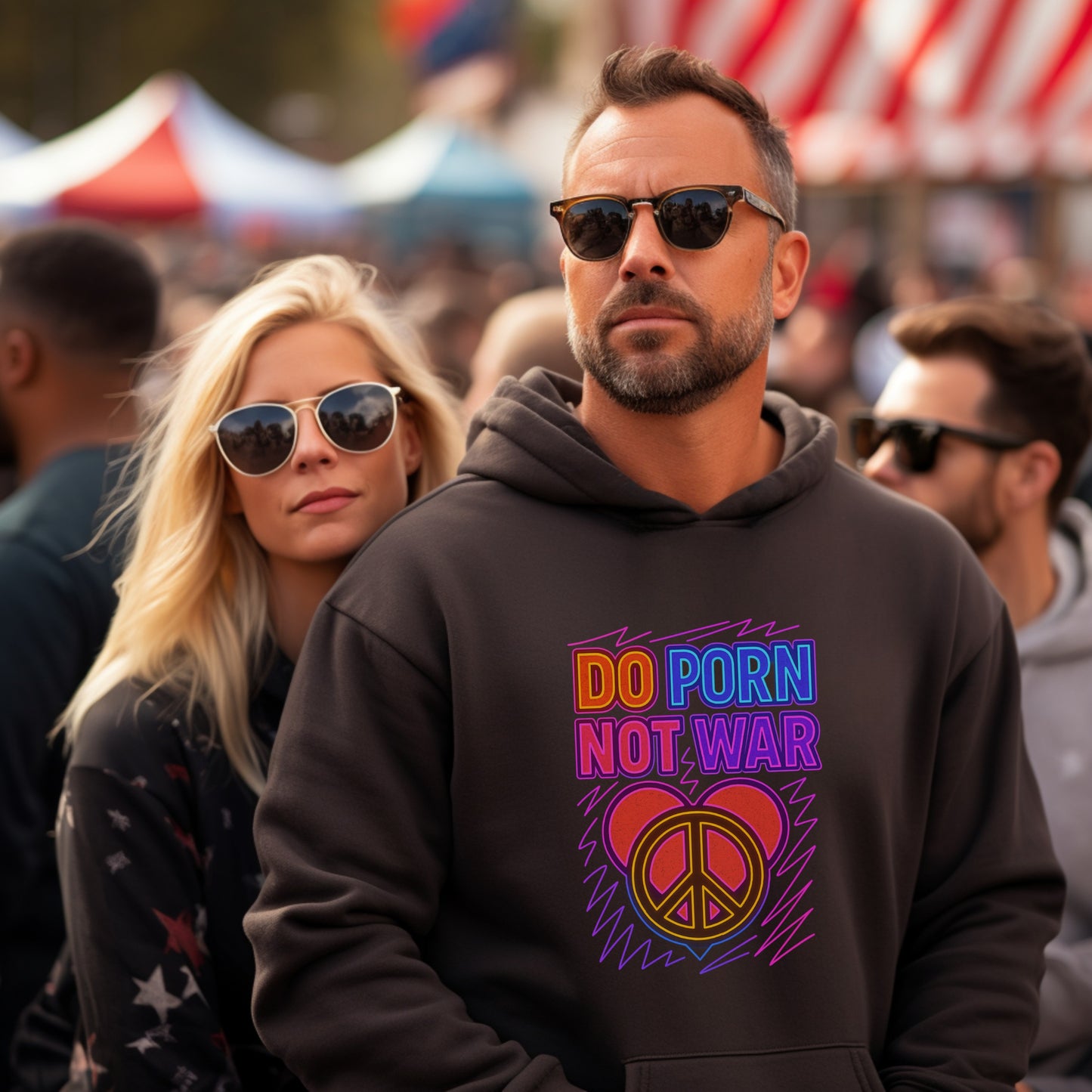 Do Porn Not War Peace Symbol Hoodie product