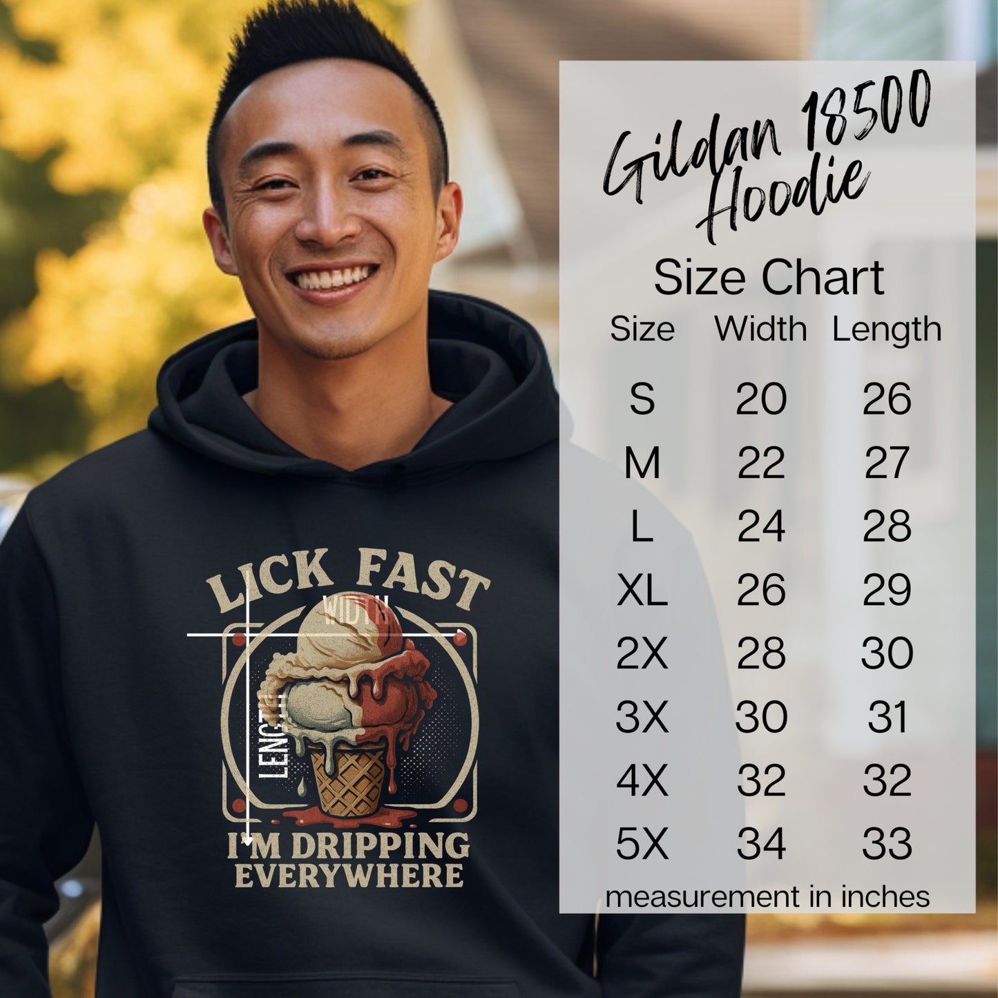 Lick Fast I'm Dripping Everywhere Hoodie Gildan 18500