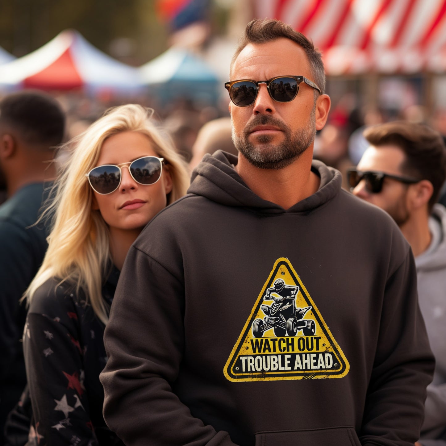 Watch Out Trouble Ahead Graphic Hoodie product