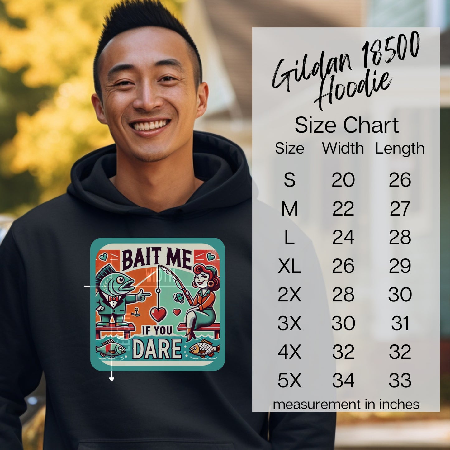 Bait Me If You Dare Funny Fishing Hoodie product type