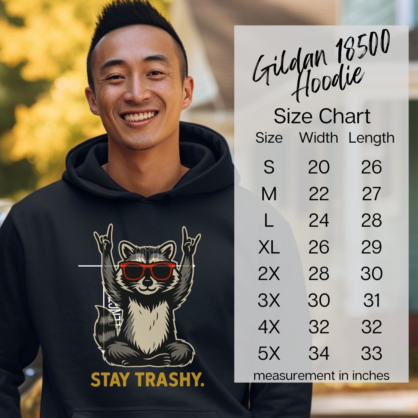 Stay Trashy Gildan 18500 Hoodie