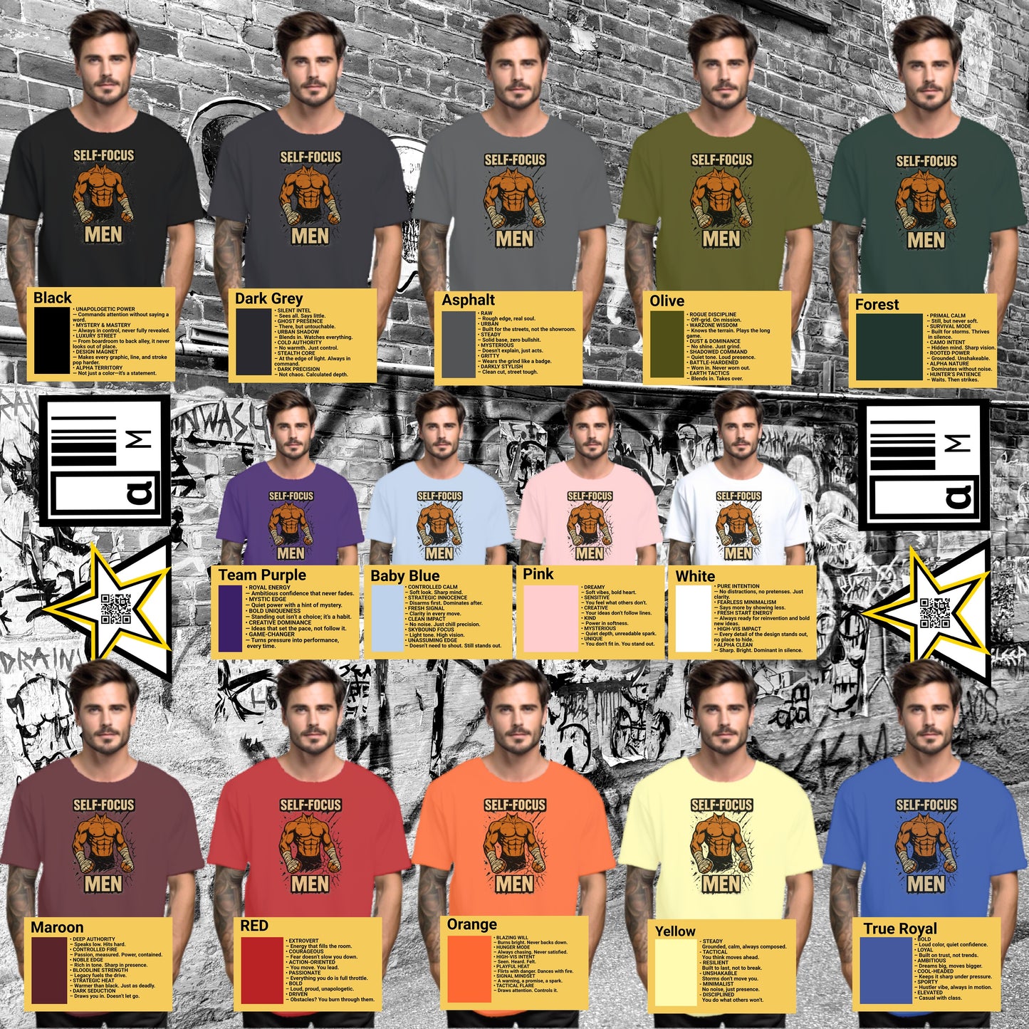 Self Focus Motivational T-Shirt for Men Collection