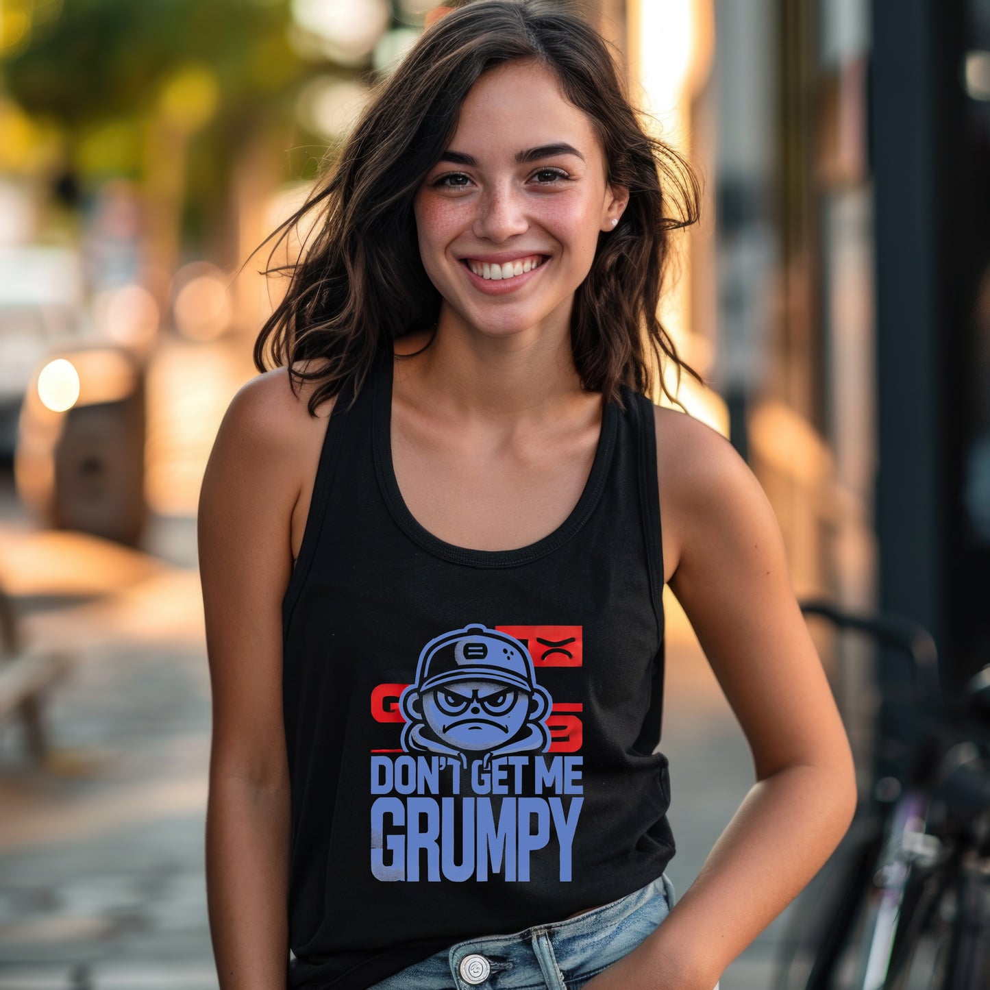 Don't Get Me Grumpy Illustration Tank Top product