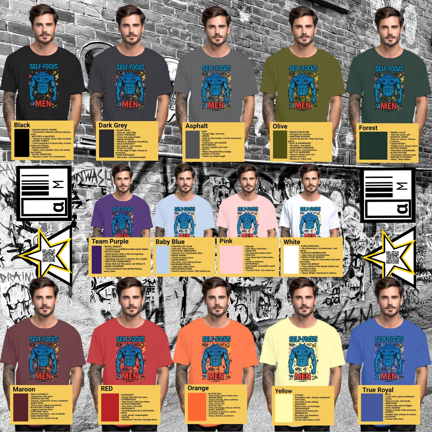 Funny Self-Focus Printed Men's Shirt for Casual Product