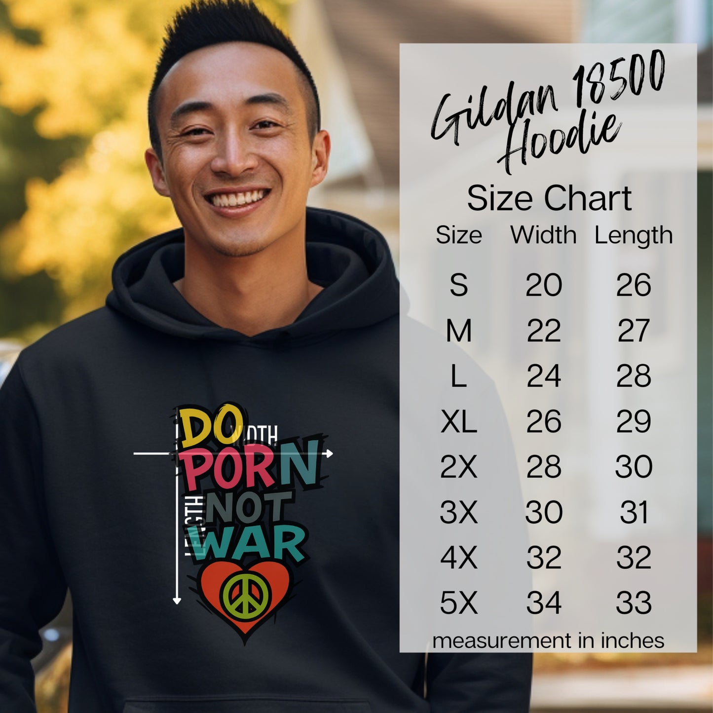 Peace Sign Motif Do Not War Hoodie product type