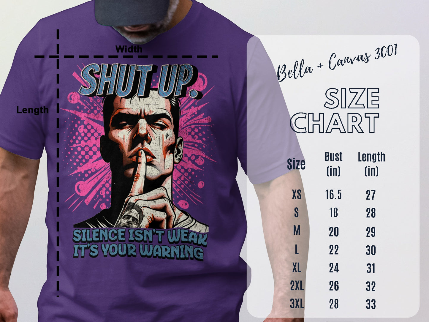Shut Up Silence Isn't Weak Warning T-Shirt Product