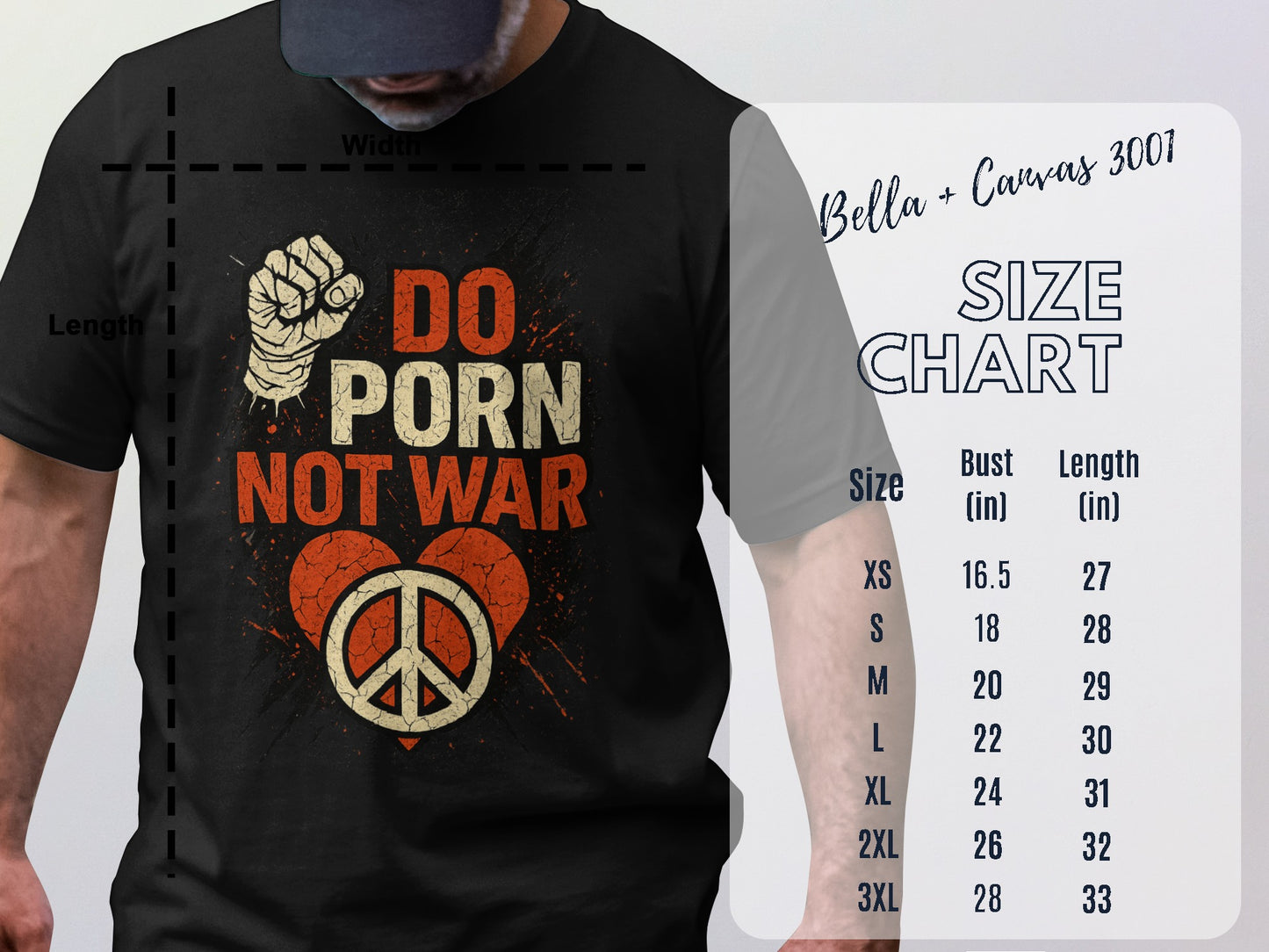 Do Porn Not War Graphic T-shirt product