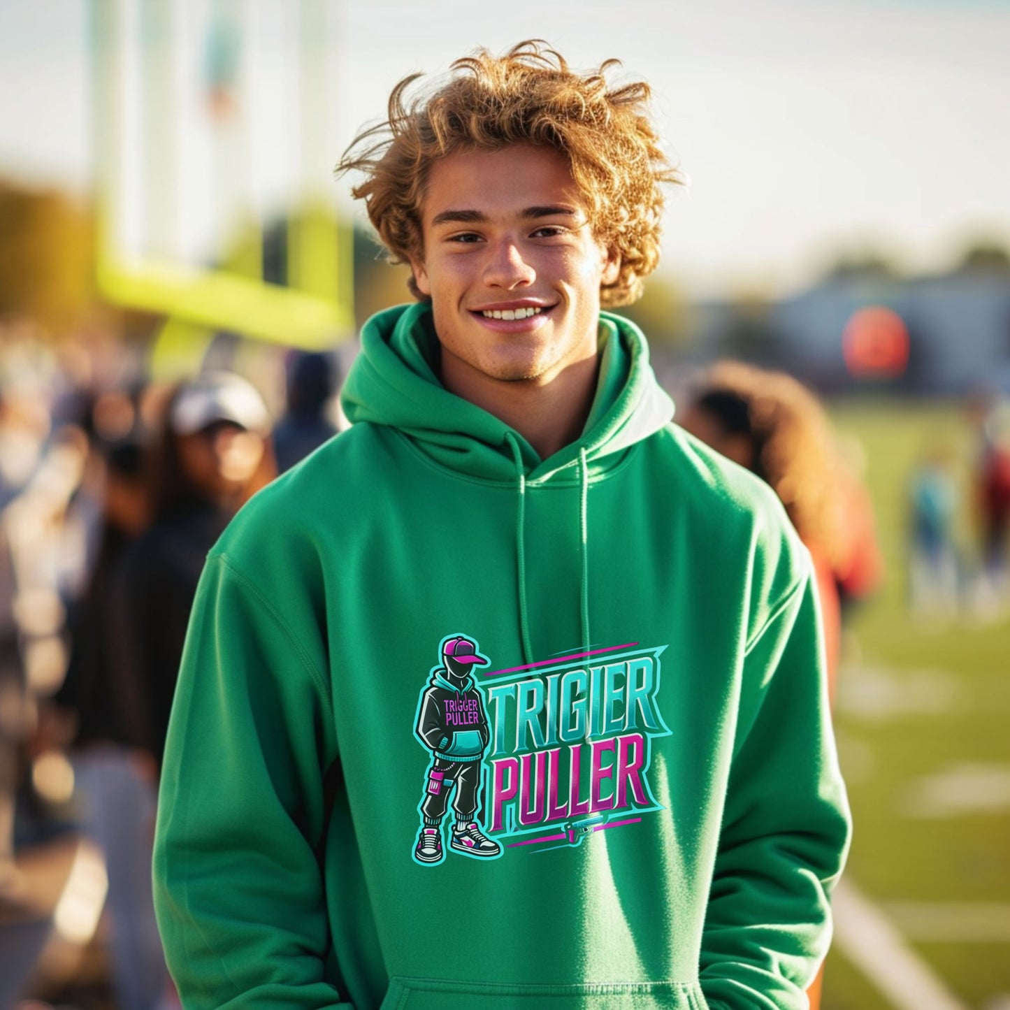 Stylish Trigger Puller Design Hoodie product type