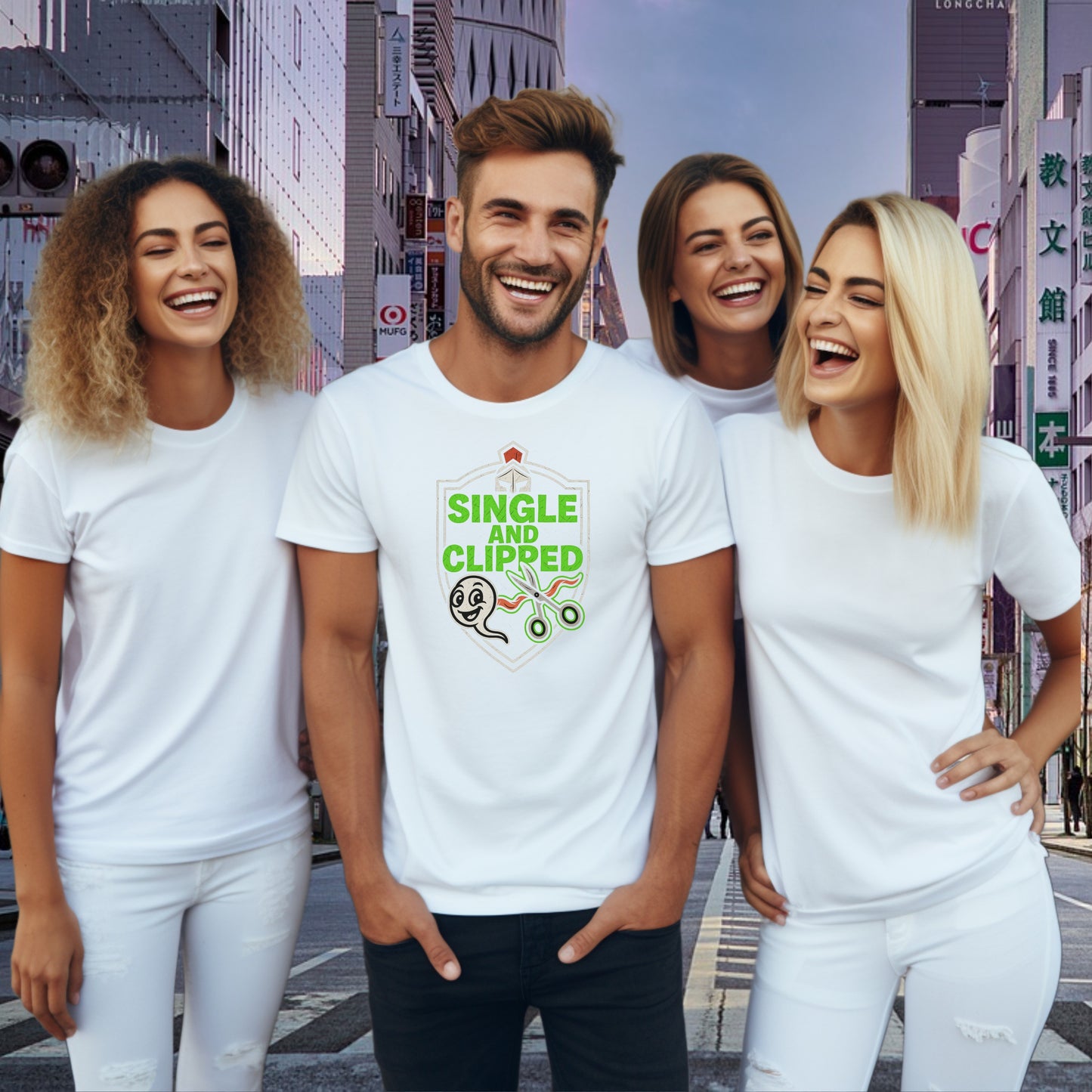 Single and Clipped Graphic Tee for Apparel product type