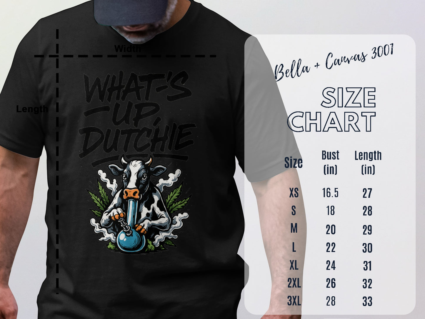 Funny Graphic Cow Design What's Up Dutchie T-Shirt product
