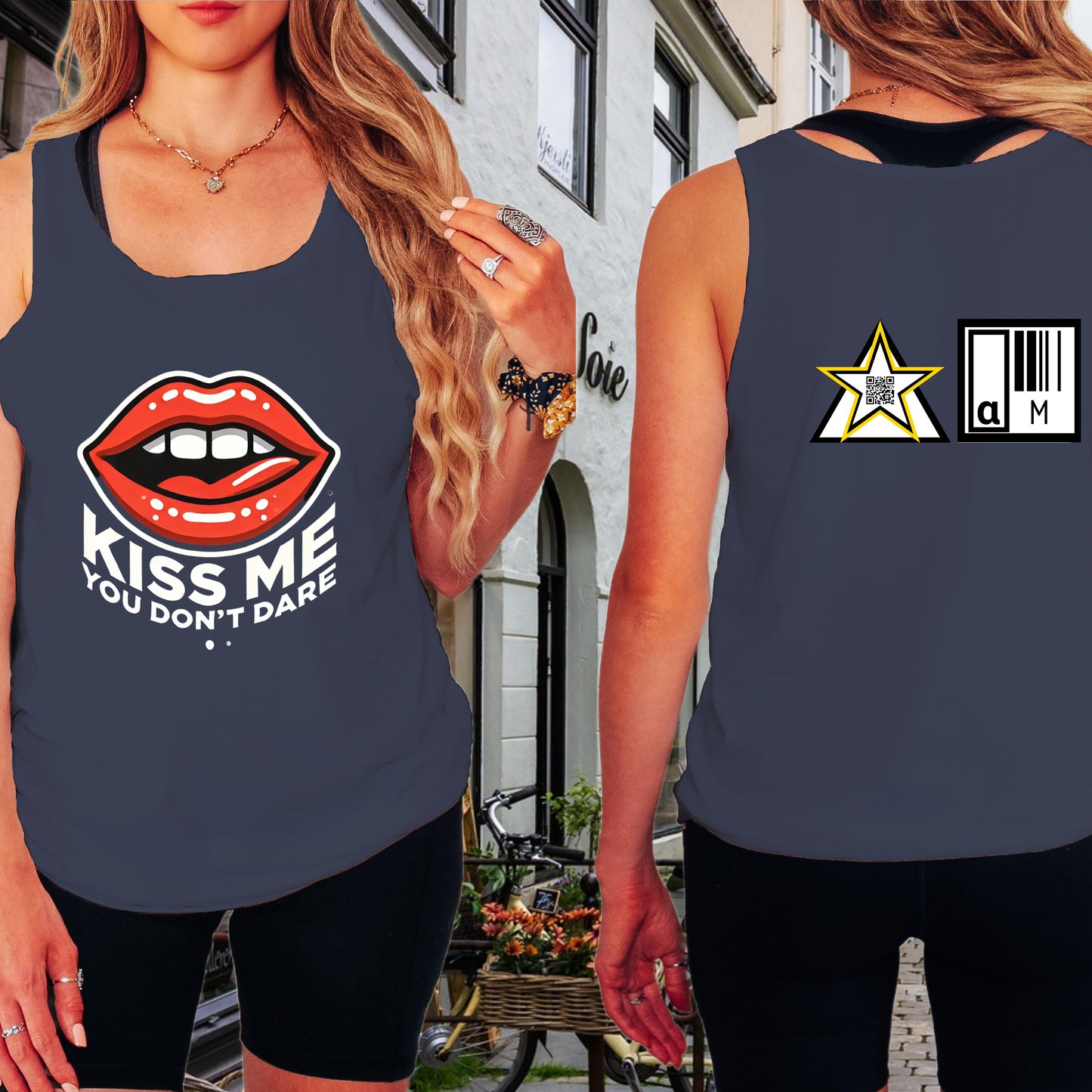 Kiss Me You Don't Dare Graphic Tank Top product