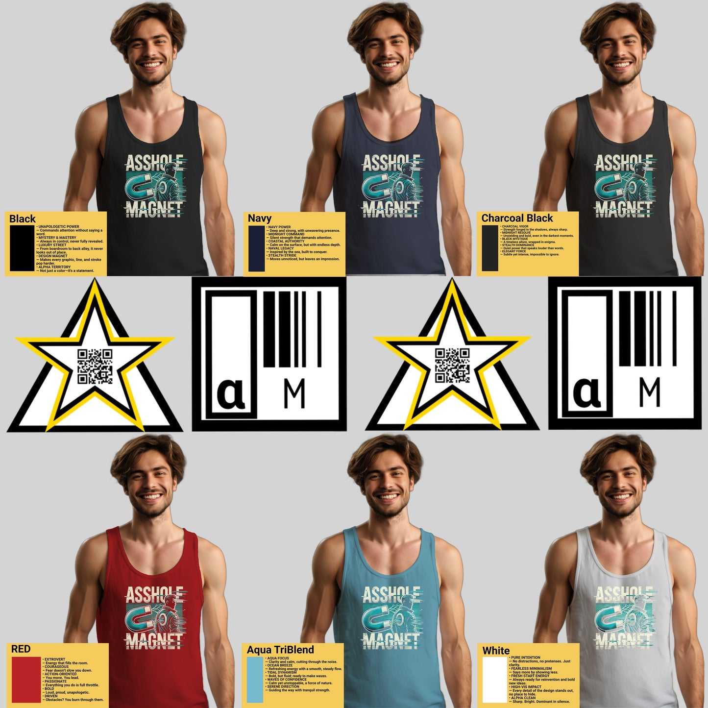 Asshole Go Magnet Tank Top Men Casual Wear product